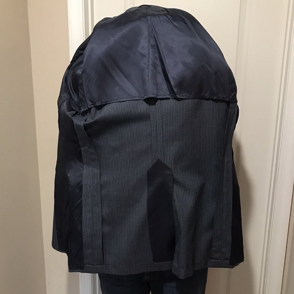 HART SCHAFFNER & MARX VIRACLE 42L* Blazer Gray PINSTRIPE‎  Sport Coat Vintage - Picture 6 of 10